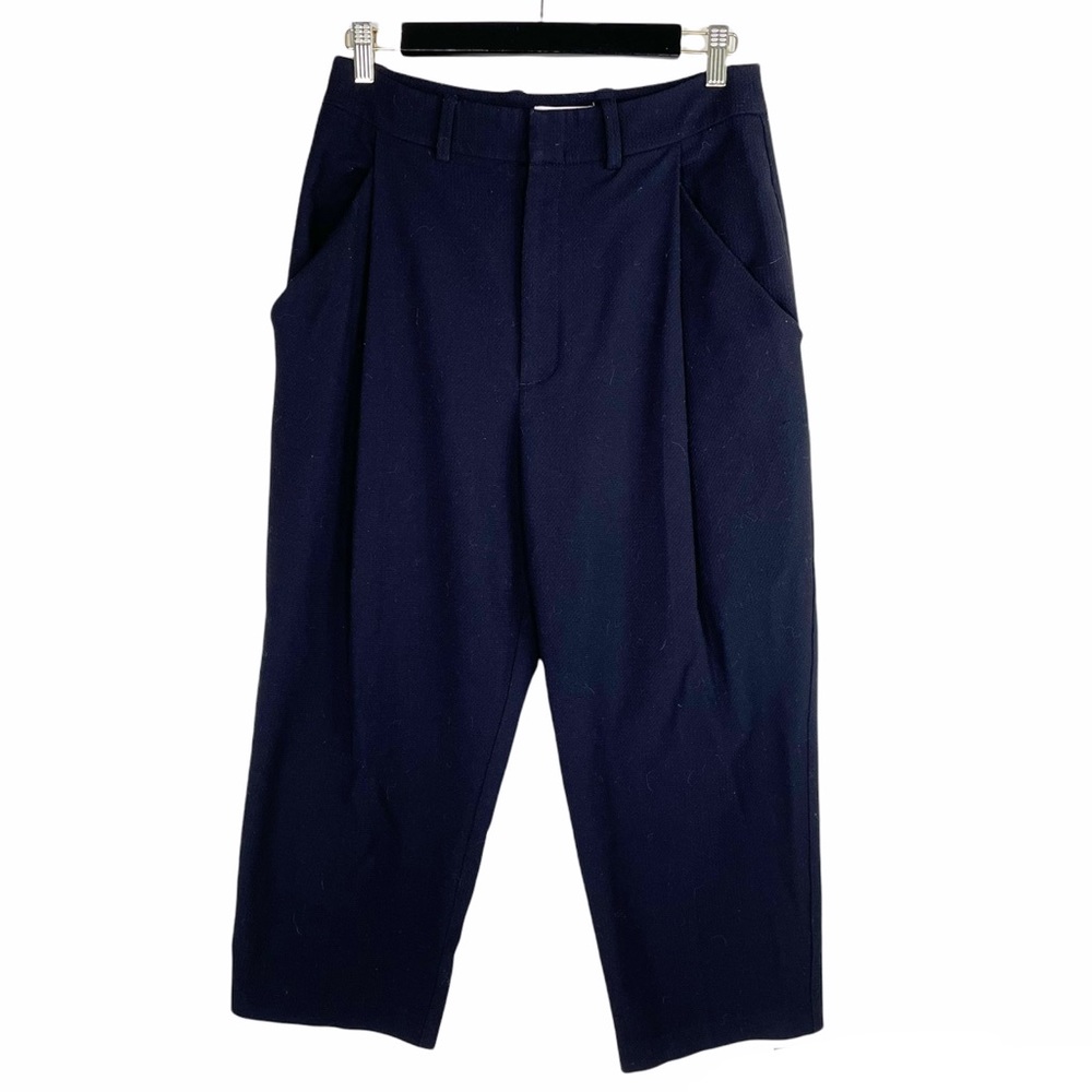 Classic Black Ankle Wide-Leg Trousers